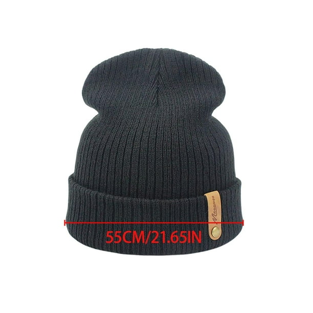 Gorros para chicos - Gorro de invierno para hombre - Gorro negro - Talla  única - Sombreros de invierno para mujer - Estilo formal