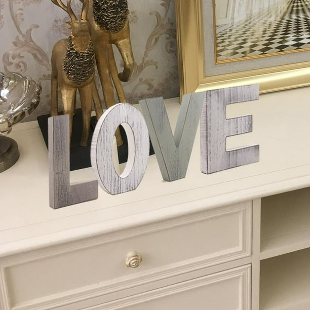 Home & Love - Letreros de madera para decoración del hogar, letras de  madera independientes, regalo de inauguración de la casa, letreros de  madera