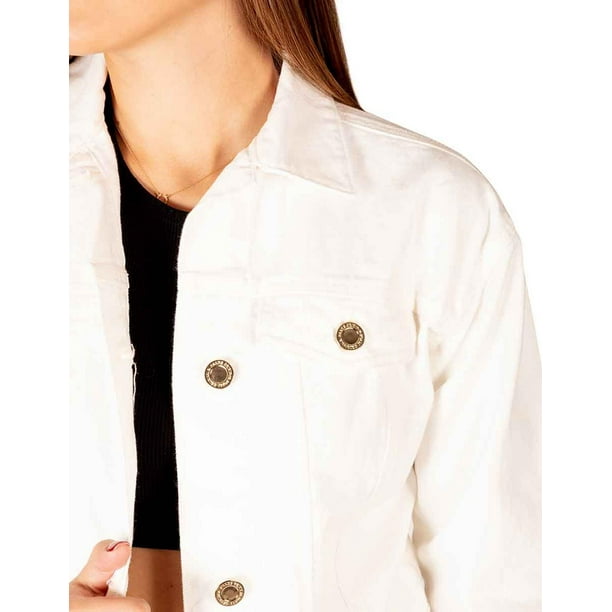 Chamarra de mezclilla blanca blanco g jeanswest 4062b