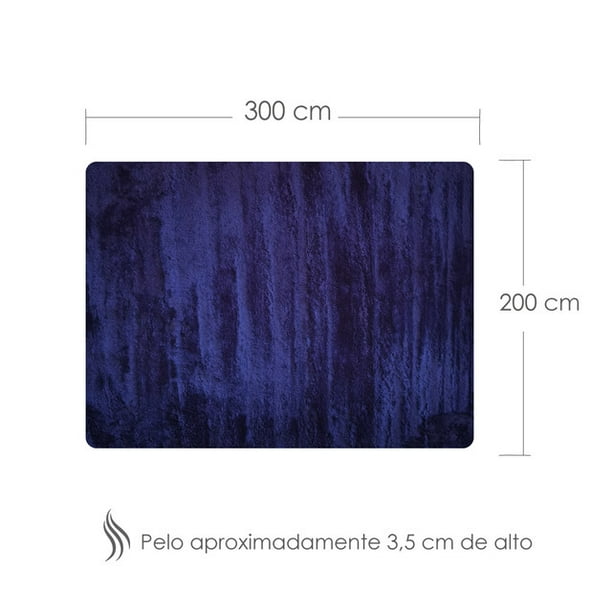 Tapete Para Sala Design Hecho A Mano Azul Marino 1.60x2.30