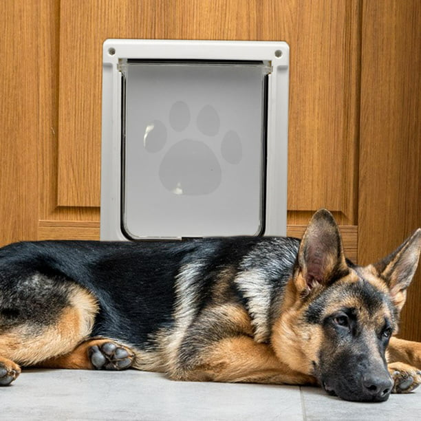 Puerta para perro con solapa con marco de aluminio con Panel de bloqueo  deslizante, puerta para mascotas - AliExpress