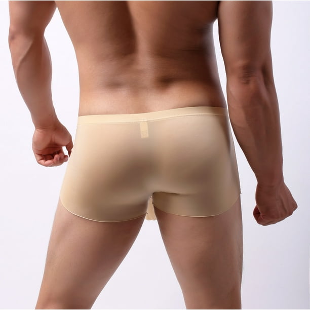 Genérico 2024 Neu Tronco de Moda Boxer Elefante Hielo Hombre Underpa Seda U  Pantalones en Forma de U sin Rastro Lencería, beige, M: : Moda