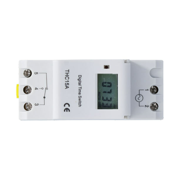 Interruptor de temporizador digital de 30 A, interruptor de relé de tiempo  electrónico programable de control de tiempo (CA DC24V)