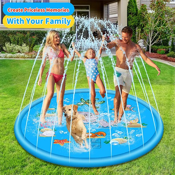 Colchoneta de agua inflable para niños y mascotas, colchoneta de agua de  170cm para jugar al