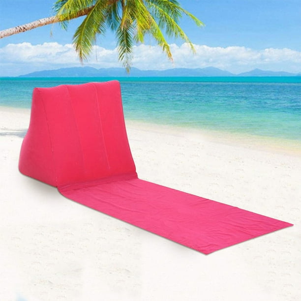 Colchoneta de playa inflable colchón de viaje plegable suave para Festival  Likrtyny Camping ocio tumbona almohada trasera cojín para silla