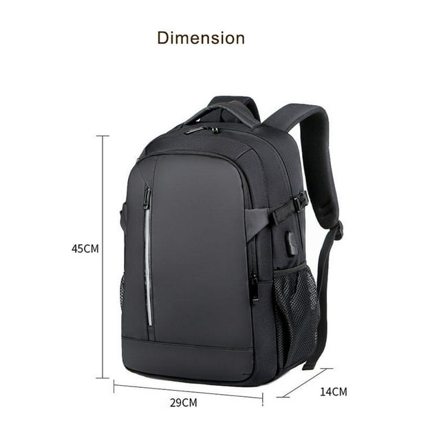 Muzee Mochila para laptop para hombre, mochila de negocios delgada con  carcasa estructurada y enchufe USB, se adapta a mochila de trabajo de PC de