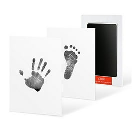 Kit de tinta para huellas de manos de bebé, almohadilla de tinta táctil  limpia para bebés Irfora negro