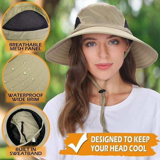 Sombrero de ala ancha con protección UV para el verano, sombrero