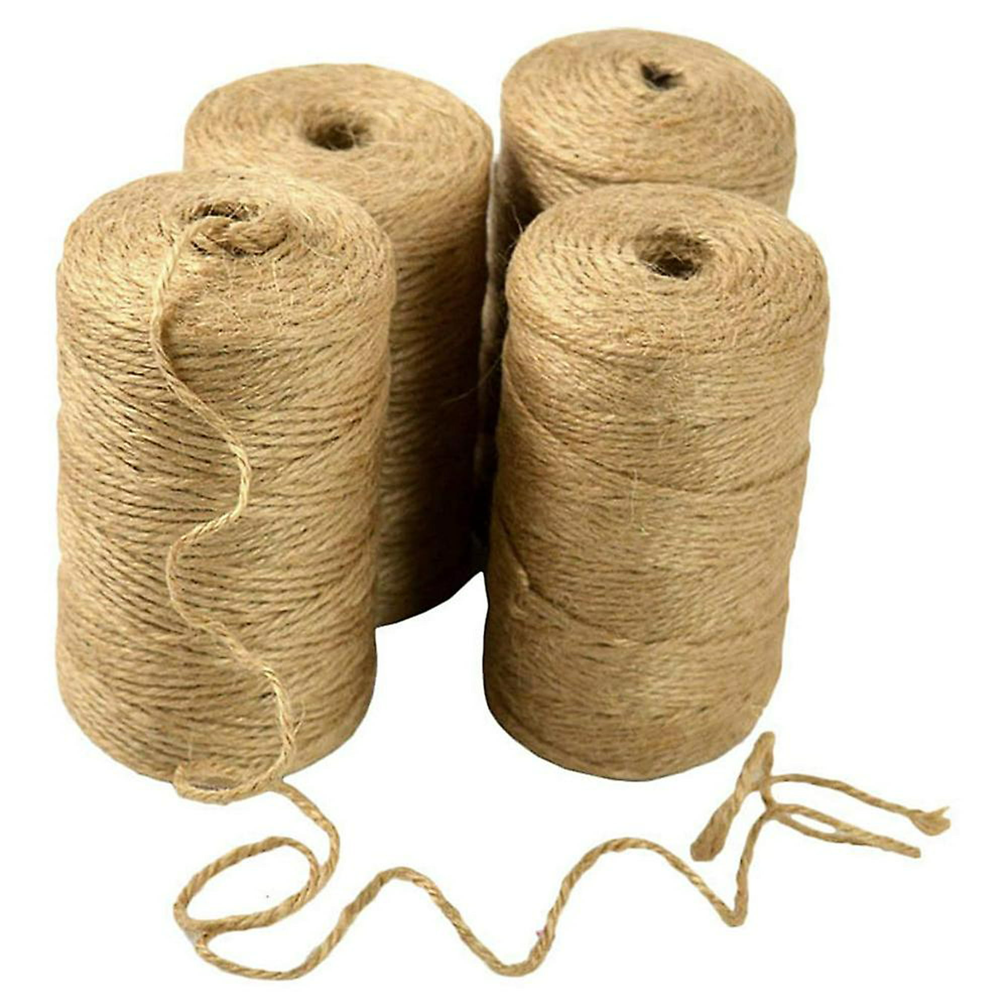 Cuerda de yute natural de 3/4 pulgadas x 30 pies, cuerda de cáñamo de lino  de 10 yardas, cuerda de hilo trenzado para manualidades, manualidades