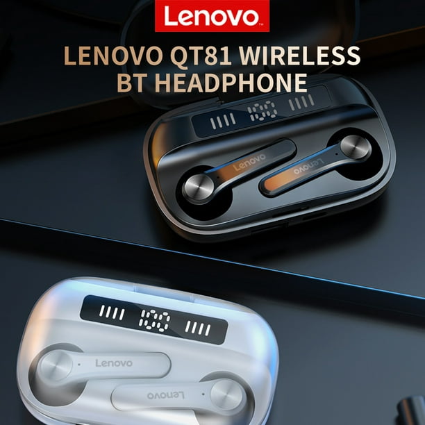 Auriculares Inalámbricos Lenovo Bluetooth Qt81 Negro Ipx4