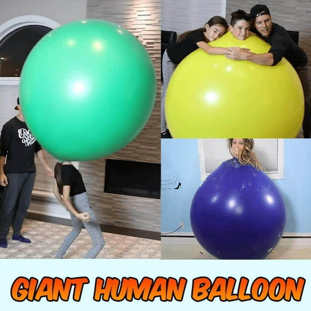 2 globos gigantes de 72 pulgadas, redondos, de látex, grandes globos de  huevo humano, globos gigantes, decoraciones de aire inflables para fiesta  de