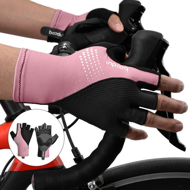 Deportes Al Aire Libre Ciclismo Guantes Bicicleta Bicicleta Gel Medio  Guantes - Negro M Macarena Guantes de ciclismo para dedos