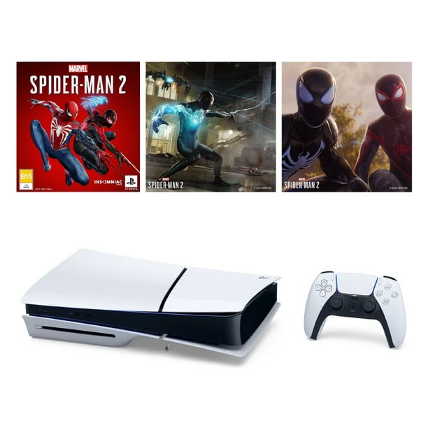 Consola Sony PlayStation 5 Slim Spider Man 2 con lector de disco, capacidad  de 1TB, incluye Juego Spiderman 2 - Yoytec