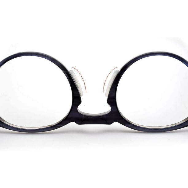 Almohadilla adhesiva para la nariz, 12 pares de gafas, almohadillas para la  nariz, pegadas en silicona, antideslizante, gafas de sol, delgadas,  almohadillas para la nariz (6-negro y 6-transparente) Feliz Sencillez