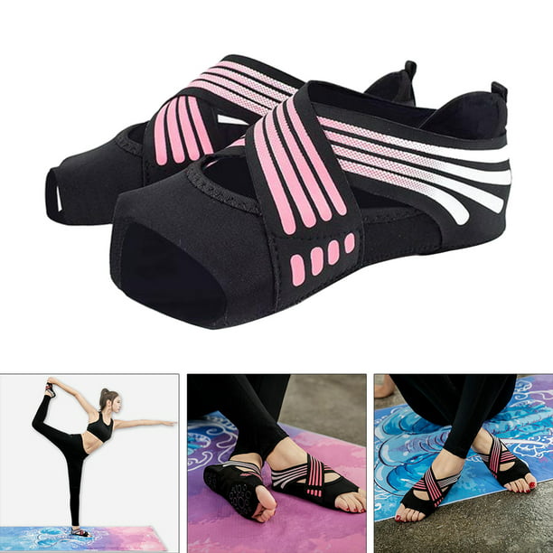 Calcetines Antideslizantes de Yoga para Mujer - Sunnimix Calcetines de  entrenamiento de baile