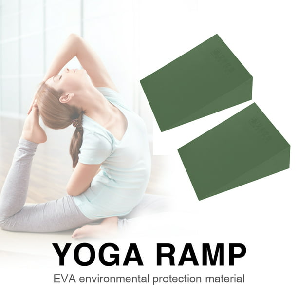 Bloque inclinado de goma EVA, ladrillo portátil de cuña para yoga, pilates  para gimnasio (15x6x5cm) Likrtyny Para estrenar