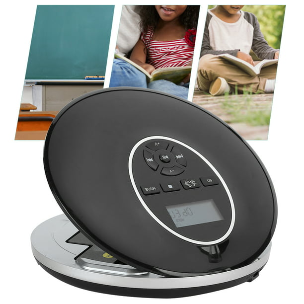 Reproductor de CD portátil, portátil, con altavoces, Bluetooth, para el  hogar, pequeño y compacto, reproductor de CD retro recargable con  auriculares