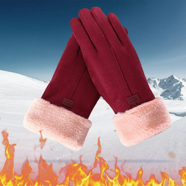 Guante mujer, táctil para completo, guantes rojo Zulema Guantes de invierno  de las mujeres