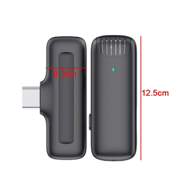 Micrófono inalámbrico de solapa para móviles USB tipo C