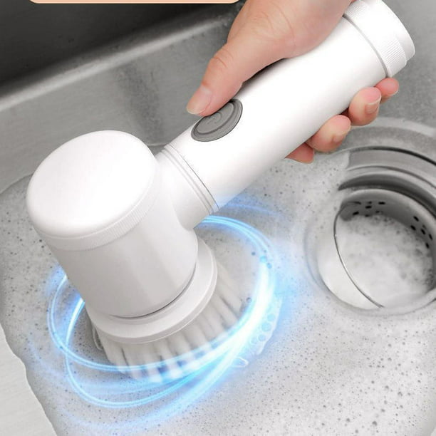 Cepillo eléctrico giratorio para limpieza de ducha, cepillo eléctrico para  limpiar el baño, cepillos para ducha, cepillo limpiador de baño, 6