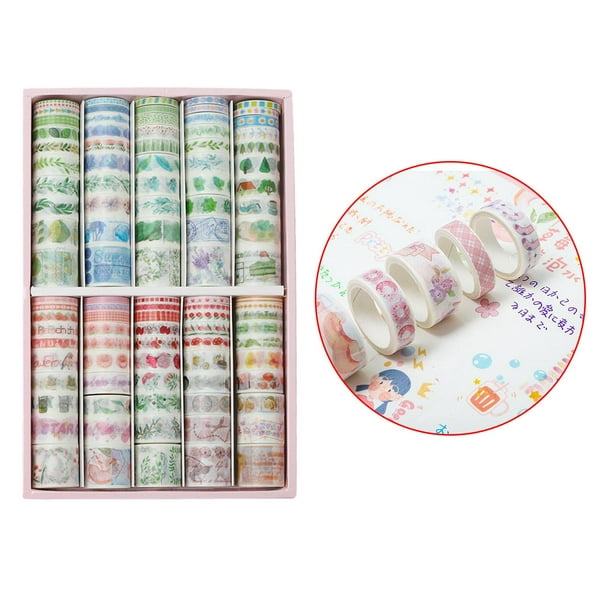 PATIKIL Cinta adhesiva metálica Washi de 0.591 in x 16.4 ft, paquete de 10  calcomanías adhesivas de papel de arte para bricolaje, manualidades