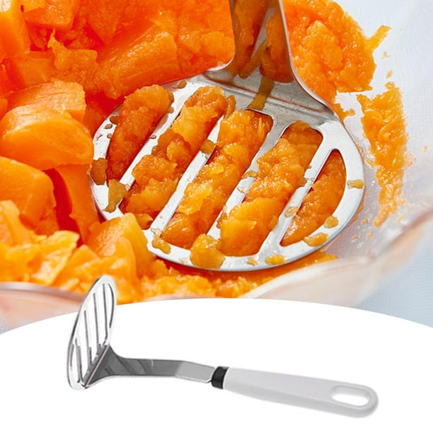 Prensa de puré de patatas, utensilio de cocina de plástico rojo