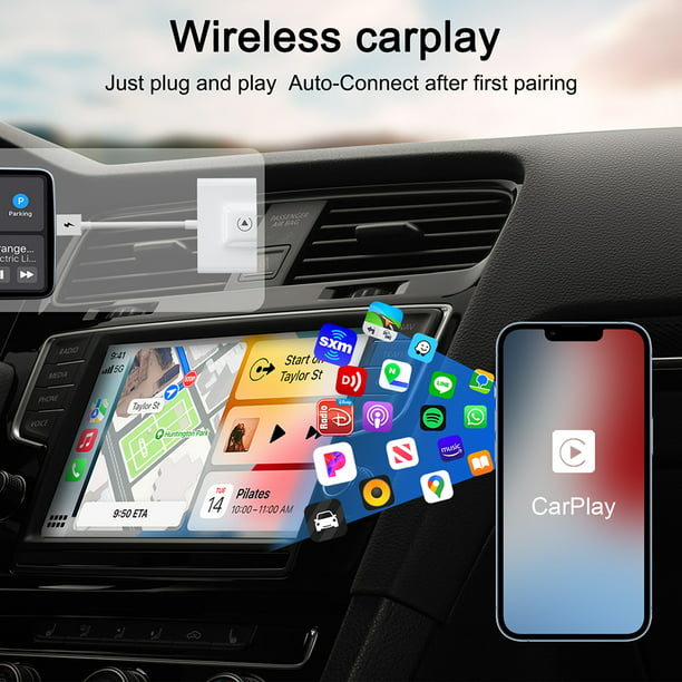 CarPlay Inalambrico para Auto Adaptador USB de navegación para