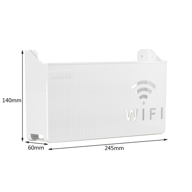 Caja de almacenamiento de enrutador Wifi inalámbrico estante de enrutador  Wifi Wdftyju sin perforaciones soporte de alimentación de Cable caja  organizadora de plástico ABS decoración del