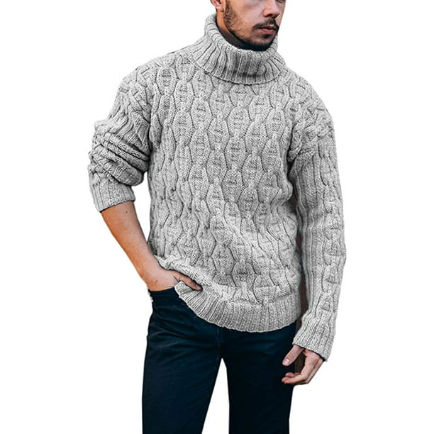 Comprar Suéter cálido de invierno para hombre, jersey grueso con