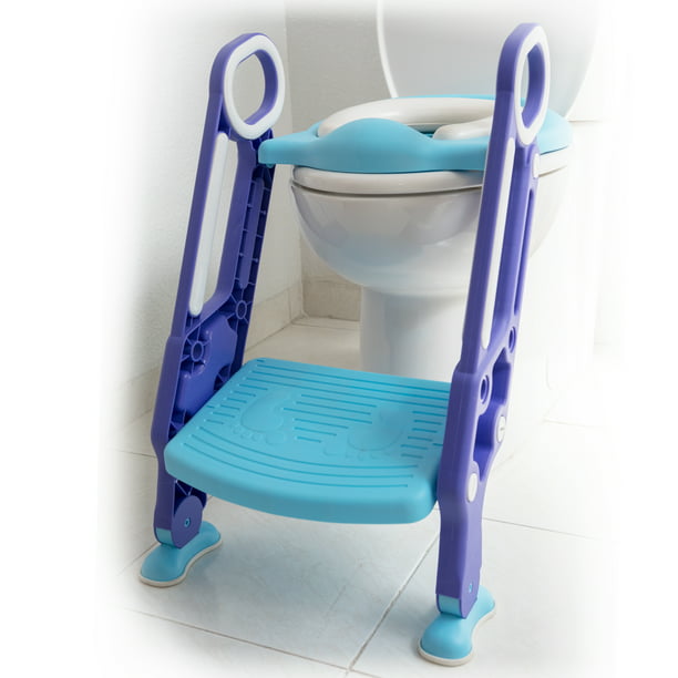 Adaptador WC Niños con Escalera, Baño Reductor Bebe Asiento Vater