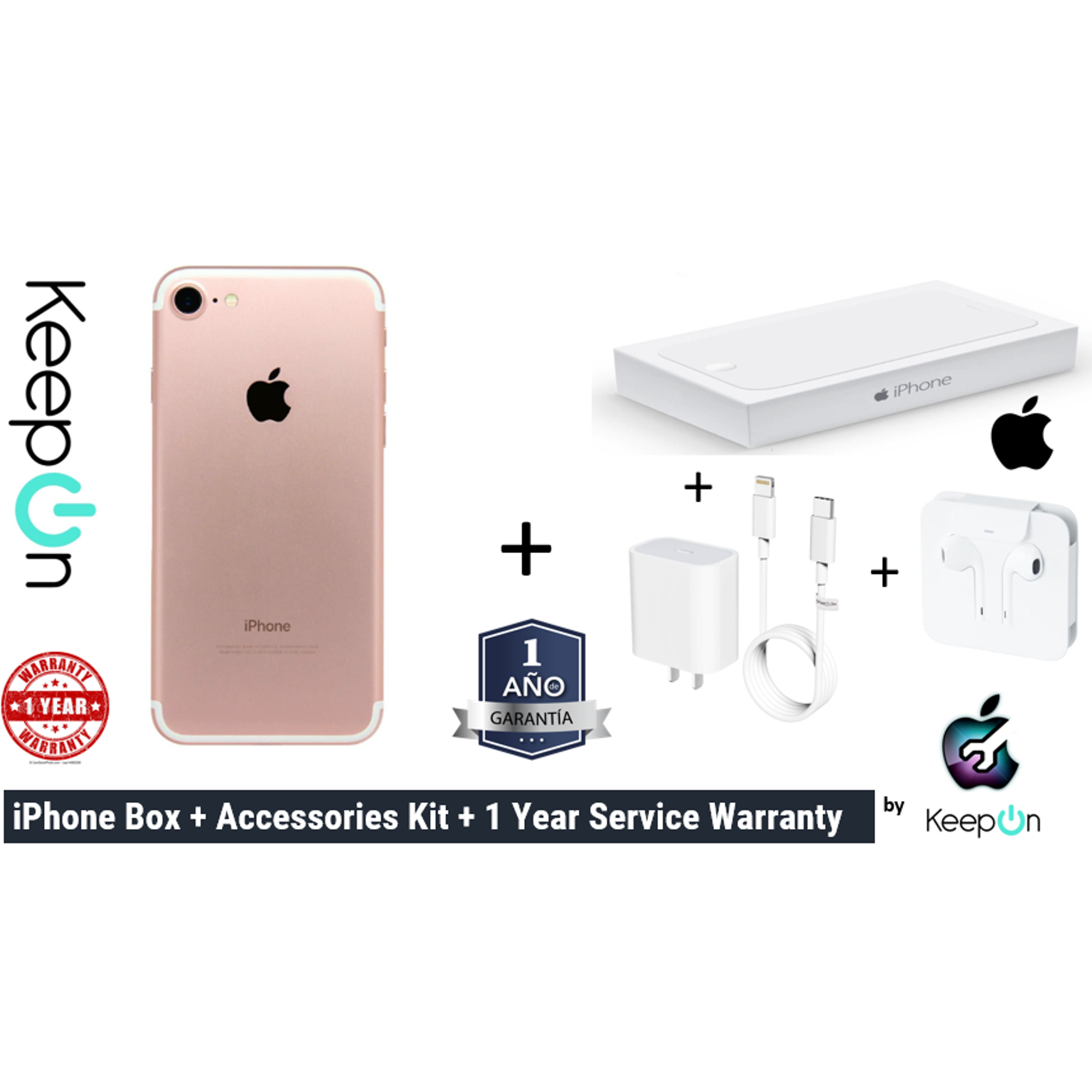 Apple iPhone 13 MINI 128 (Incluye 1 año en Reparacion KeepOn + Cargador  Rapido y Protector Privado + Apple REACONDICIONADO