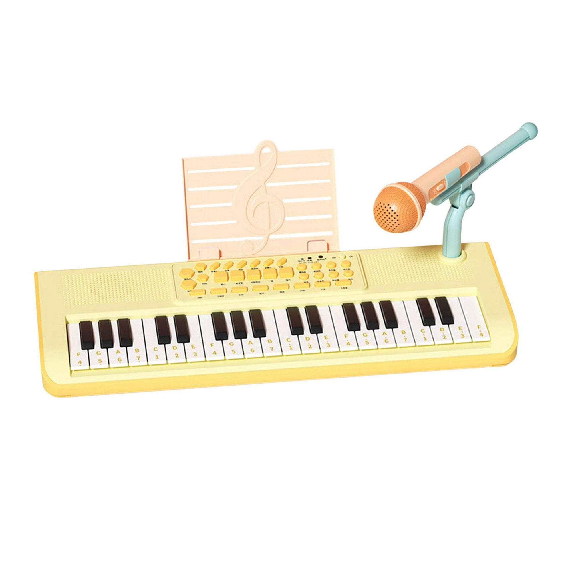 Brinquedo Piano Eletrônico, Teclado de Piano Infantil Atraente Estimulante  da Imaginação Desenho Animado Multifuncional Com Partitura Musical Educação  Infantil de 0 a 3 Anos : : Instrumentos Musicais