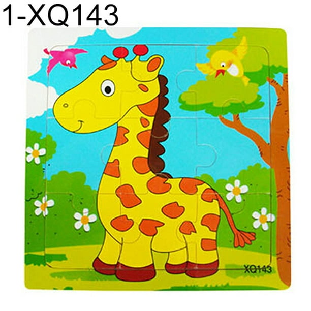 pasión Sustancialmente envidia Gwong Juguete Animales multicolores de madera 9 piezas Puzzle de  rompecabezas colorido para niños Gwong 13212 | Walmart en línea