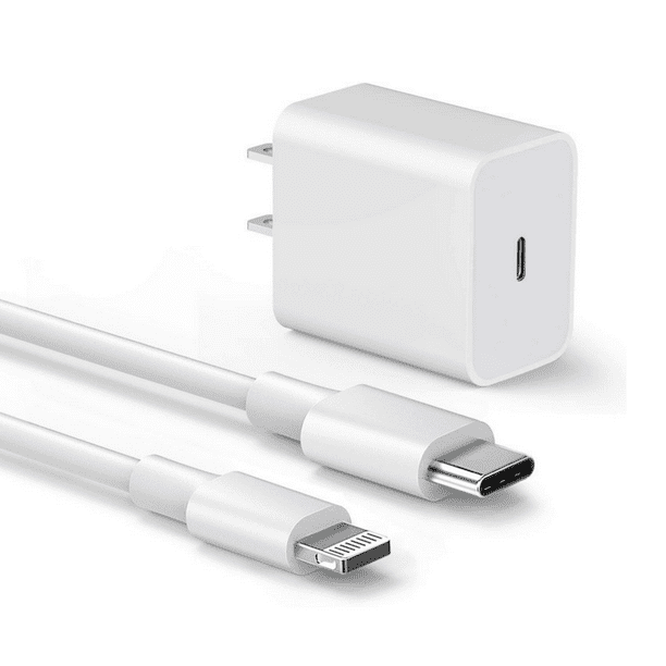 Cargador USB C con Cable a Lighting 1 M, Tipo C Cargador Carga Rapido Power  Enchufe USB C Cargador Rápido Adaptador Compatible con iPhone Menchiis  Cargador iPhone