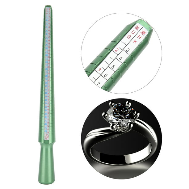Medidor de anillos calibre aluminio anillo Stick joyeros herramienta nuevo
