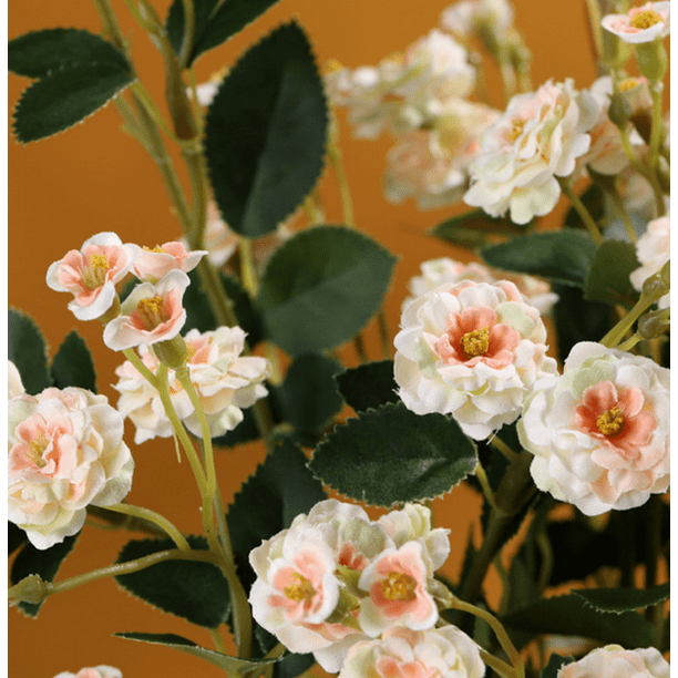 RV 5 rosas pequeñas de ramas largas, flores de rosa de simulación, flores  de seda, flores artificiales, adornos florales decorativos, ceremonia de  boda (colores mezclados) Rojo Verde