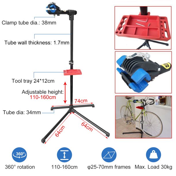 Tipos de soportes para reparar bicicletas: características