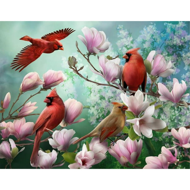 Kit de pintura por números para adultos Pájaros en un cerezo, Pintura por números  Adulto 43 -  México