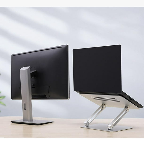 Soporte para computadora portátil para escritorio, soporte plegable  portátil ajustable de múltiples ángulos con ventilación de calor, soporte
