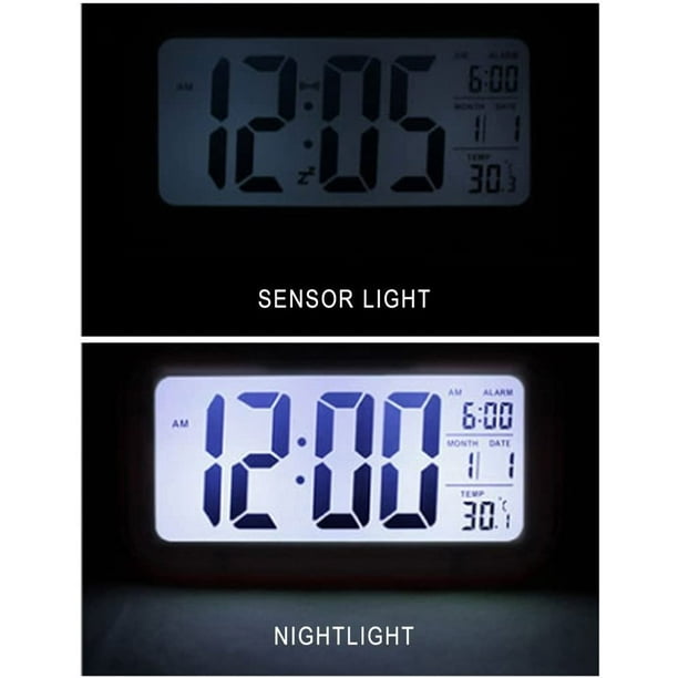 Reloj Despertador Digital, Gran Pantalla HD Luz Nocturna Inteligente Reloj  Despertador Reloj Despertador para Niños Adolescentes Fashion Boy LED  Sincero Hogar