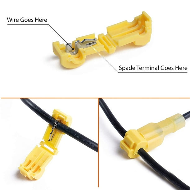 Conectores De Cable Terminales T-Tap Electricos Cables Aislados  Eléctricamente
