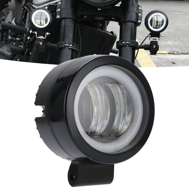 Proyector de Luz Antiniebla, Lámpara Auxiliar de Luz Antiniebla LED 4D  Lente Doble 20W con Ojo de ángel para Motocicletas ATV, Camiones,  Barcos(Apertura blanca) Amonsee No