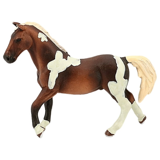 Figura de animal realista, sólida, de plástico, figura de caballo de juguete,  modelo de animal de es Sunnimix Figurilla de caballo