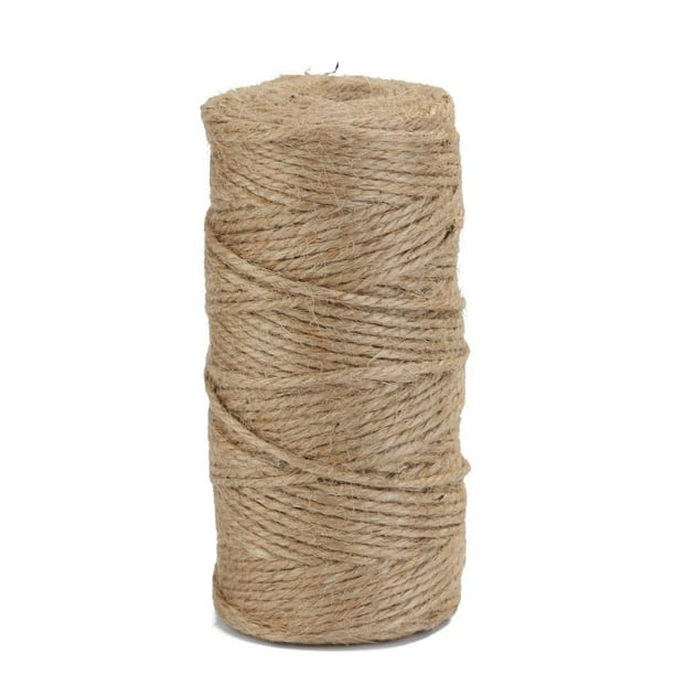 Cuerda de yute vintage natural de 656.2 ft/rollo, cuerda de yute natural,  cuerda de arpillera, manualidades, costura, bricolaje, yute, cáñamo