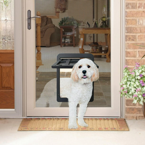 Puerta mosquitera para perros y mascotas, cierre automático , puerta con  solapa para perros función de bloqueo, uso en ventanas y Yuyangstore Puerta