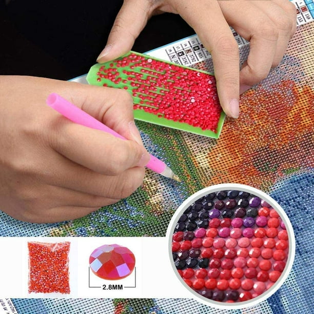 Kits de pintura de diamantes de lobo de estrellas de colores 5D, pintura  luminiscente de diamantes redondos, para adultos y niños, para decoración  de