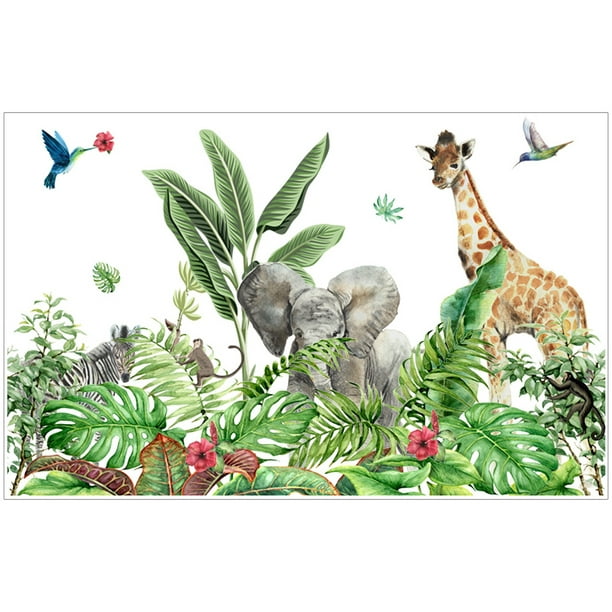  1 Juego de pegatinas de pared de animales de dibujos animados calcomanías  de pared de animales de la selva pegatina de pared de animales lindos  HOMEMAXS MX16263943 | Walmart en línea