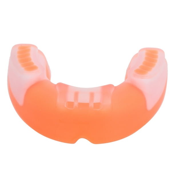 Protector dental para adultos, protector bucal para deportes de boxeo Sanda  con caja de almacenamiento, color naranja