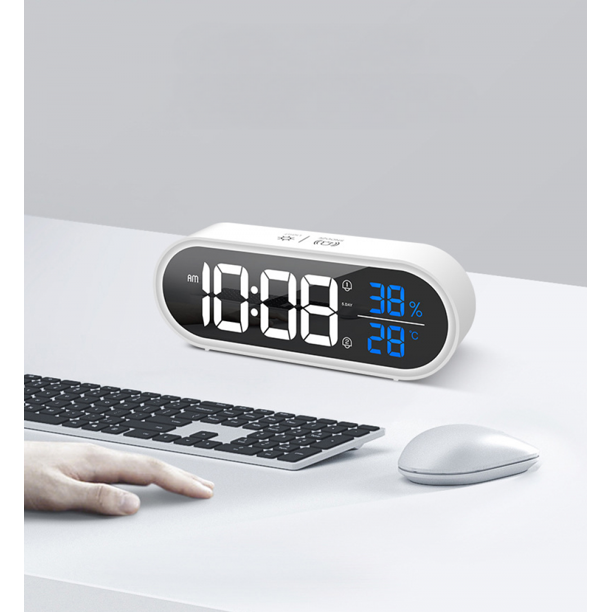 Reloj despertador de LED regulable, dispositivo con pantalla