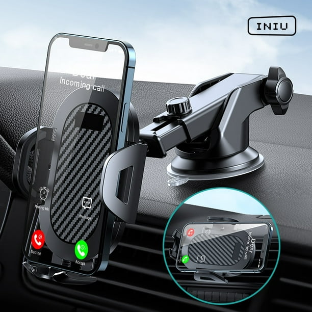 INIU-Soporte de teléfono móvil con ventosa para coche, accesorio de montaje  para GPS, compatible con iPhone 13, 12, 11 Pro Max, X, 7, 8, Xiaomi, Huawei  y Samsung Fivean unisex